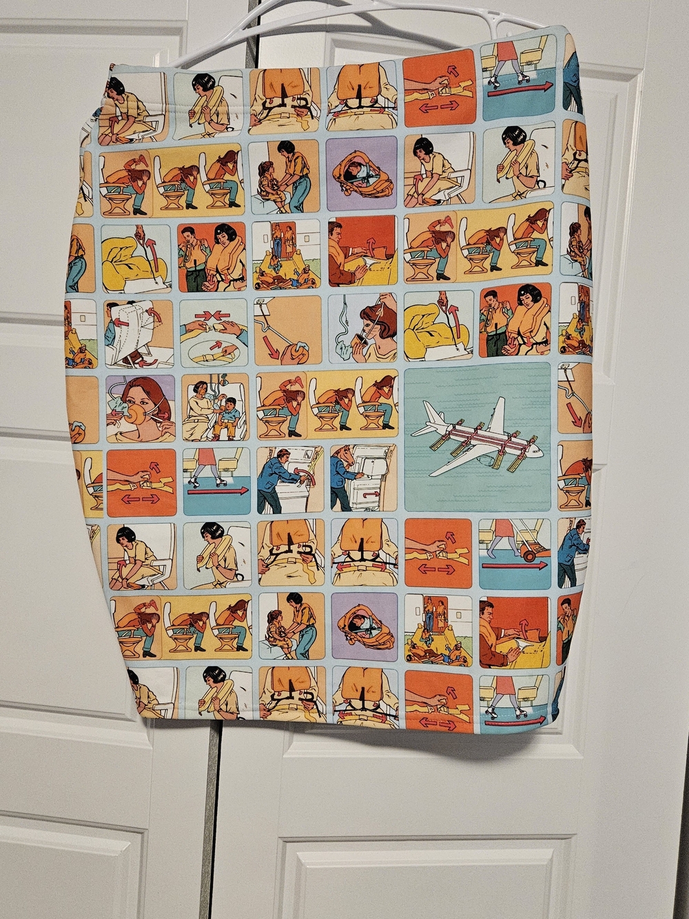 Rare BlackMilk Safety Card Pencil Skirt
